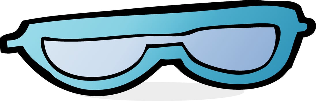 doodle cartoon glasses vector