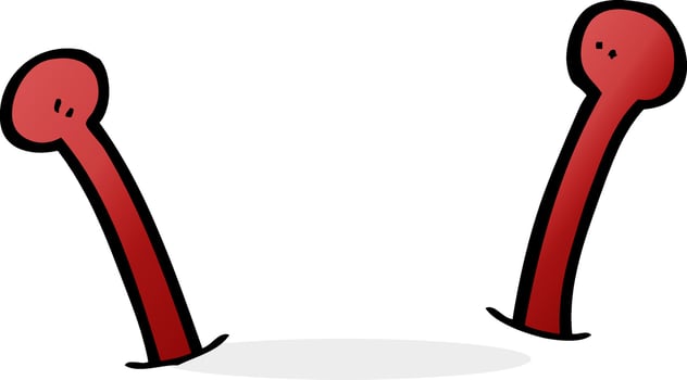 cartoon alien antennae vector