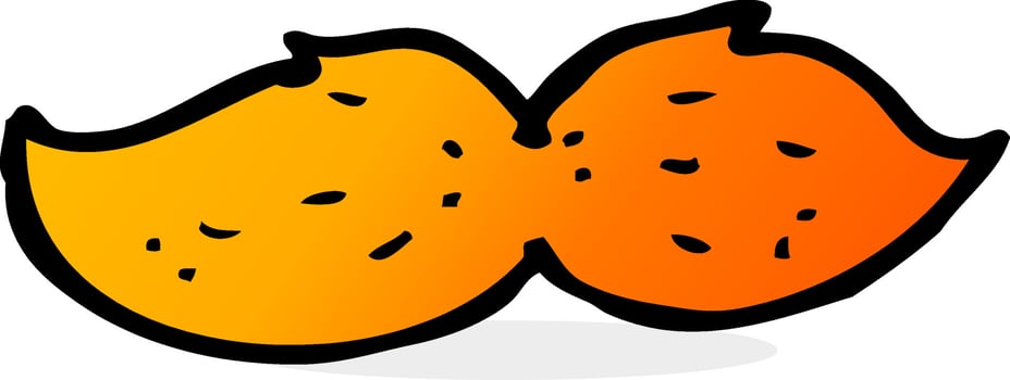 cartoon ginger mustache vector