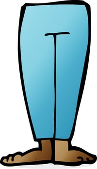 doodle cartoon legs vector