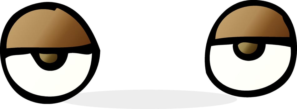 doodle cartoon eyes vector