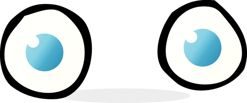 doodle cartoon eyes vector