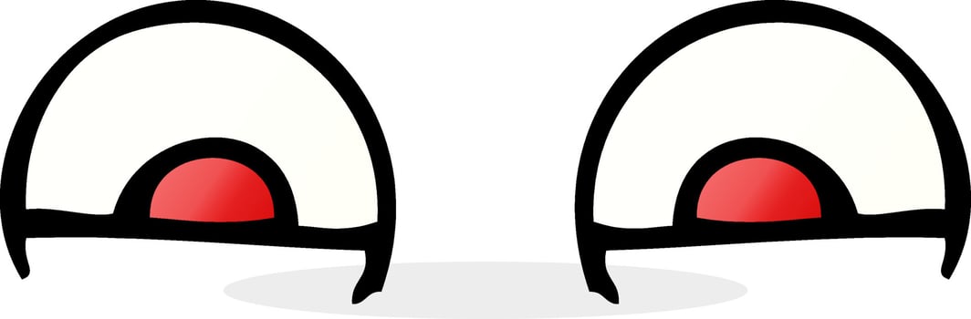 cartoon red eyes vector