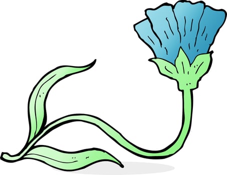 doodle cartoon flower vector