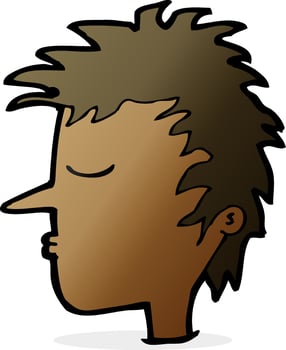 cartoon male face vector