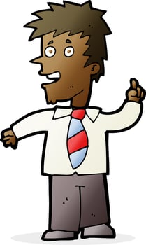 cartoon man with idea vector