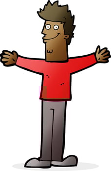 cartoon happy man vector