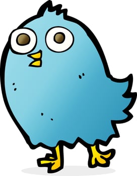 cartoon happy bird vector