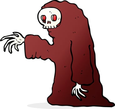 cartoon spooky halloween costume vector