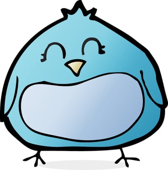 cartoon fat bird vector