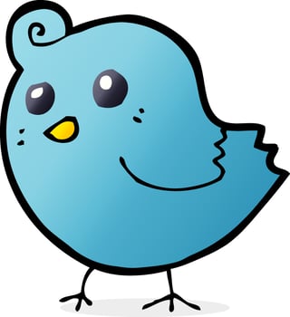 doodle character cartoon bird vector
