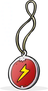 cartoon magic pendant necklace vector