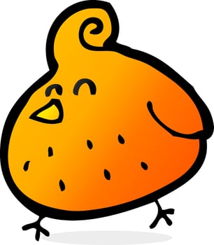 doodle character cartoon bird vector