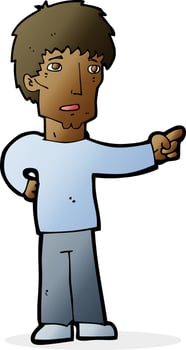 cartoon pointing man vector