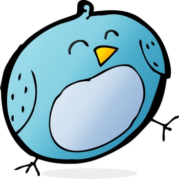 doodle character cartoon bird vector