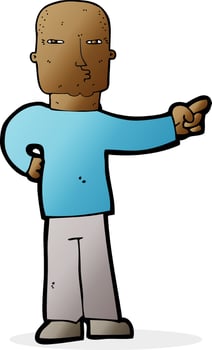 cartoon pointing man vector
