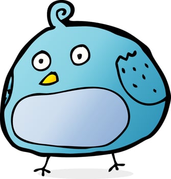 cartoon fat bird vector