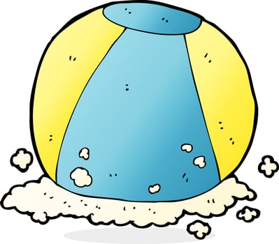 cartoon beach ball vector