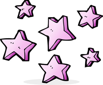 doodle cartoon stars vector