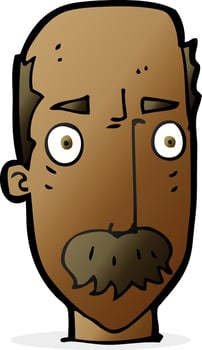 cartoon annoyed old man vector