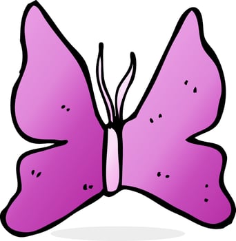 cartoon butterfly symbol vector