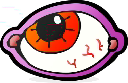 cartoon spooky eye vector