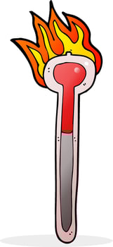 cartoon hot thermometer vector