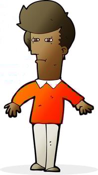 cartoon suspicious man vector