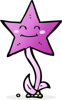 cartoon star flower vector