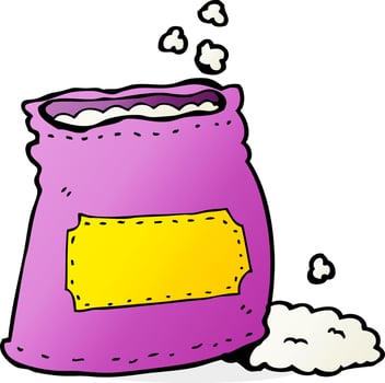 cartoon bag of flour vector