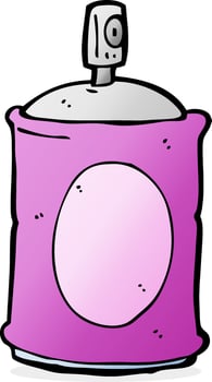cartoon spray can vector