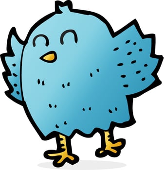 doodle character cartoon bird vector