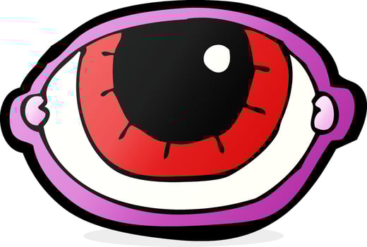 cartoon staring eye vector