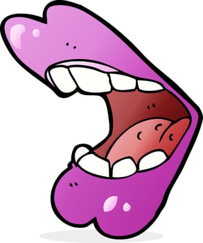 cartoon halloween mouth vector