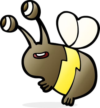 cartoon happy bee vector
