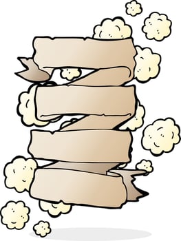 cartoon heraldic scroll banner vector
