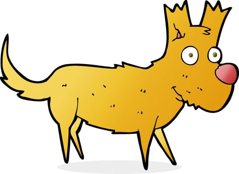 cartoon cute little dog vector