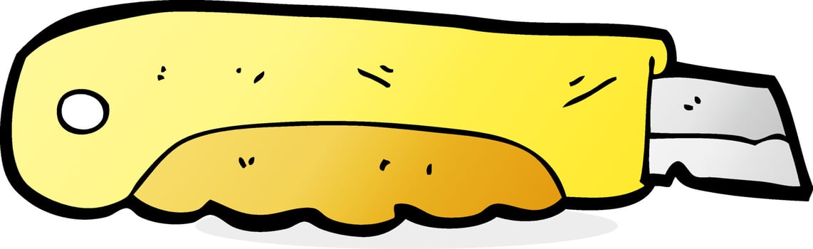 cartoon construction knife vector
