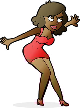 cartoon female spy vector