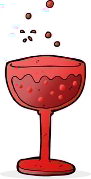 cartoon sparkling cocktail vector