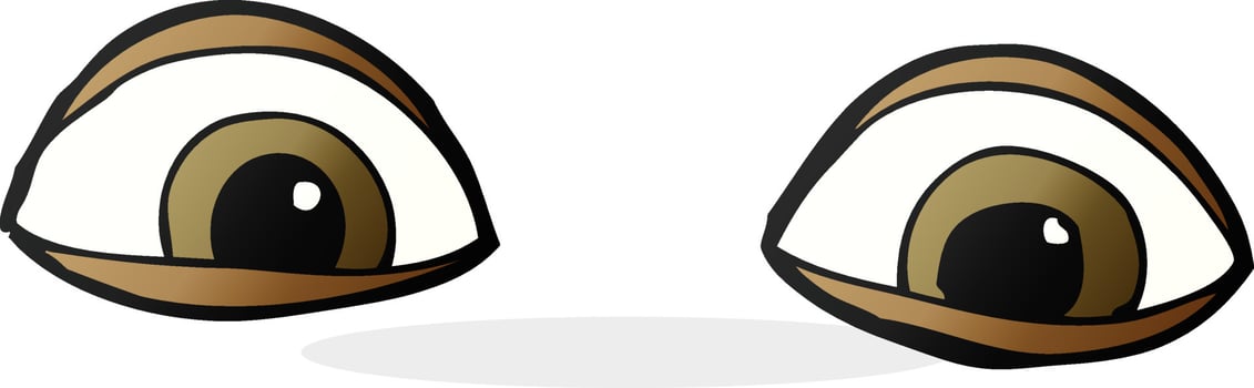 doodle cartoon eyes vector