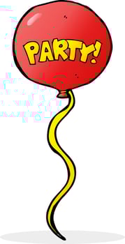 cartoon party balloon vector
