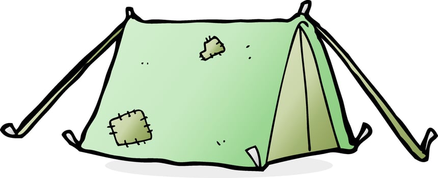 cartoon traditional tent vector