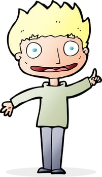 cartoon happy boy vector