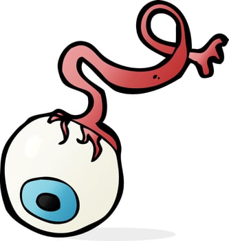 cartoon gross eyeball vector
