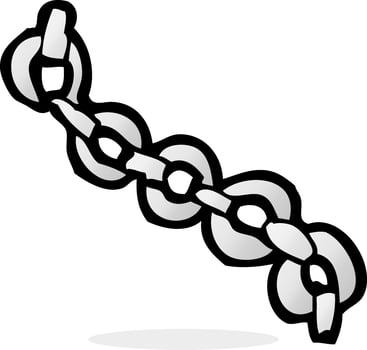 doodle cartoon chain vector