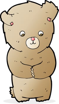 cute cartoon teddy bear vector