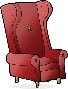 cartoon old chair vector