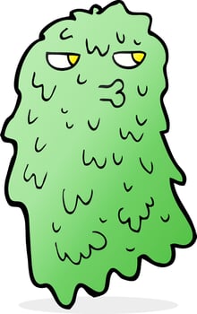 cartoon gross ghost vector