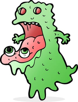 cartoon gross ghost vector